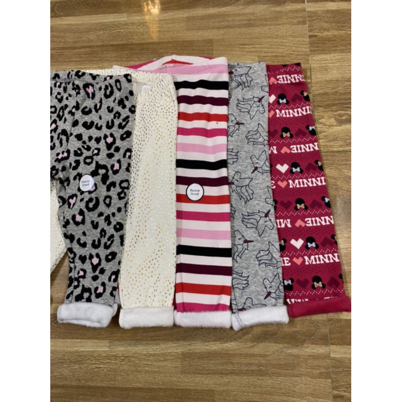 QUẦN LEGGING NỈ LÓT LÔNG CHO BÉ GÁI HÀNG CAT & JACK & MOIMONL SIÊU MỀM ẤM