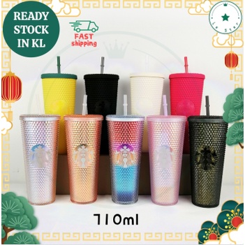 🍒Quảng cáo🍒Cỡ nhỏ nhất 473ml / 710ml cốc Starbucks có giới hạn, cốc ống hút có thể tái sử dụng trong kiểu cốc hạn chế sương giá sầu riêng nạm kim cương Cốc cốc Starbucks