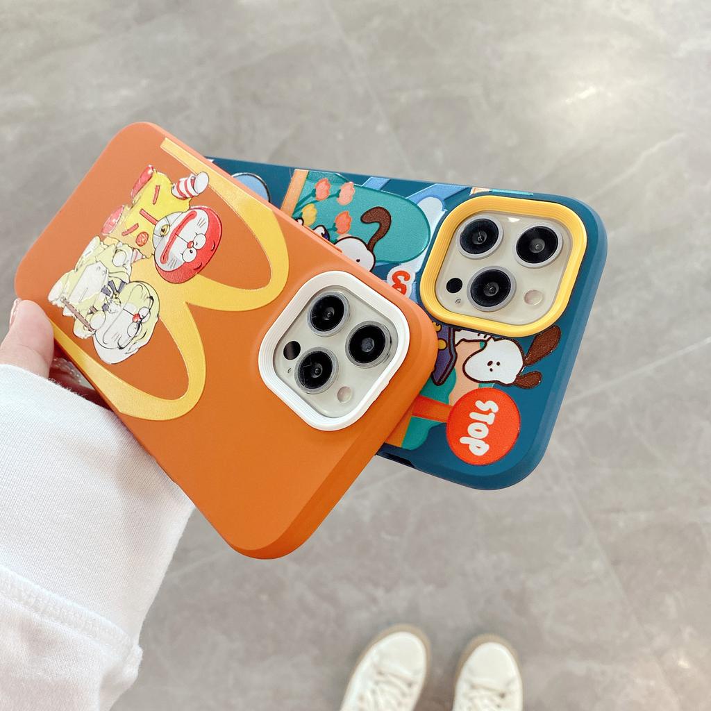 Ốp Điện Thoại Họa Tiết Snoopy Doraemon 3 Trong 1 Cho IPhone 13Promax 12 11 7Plus X Xs Max XR