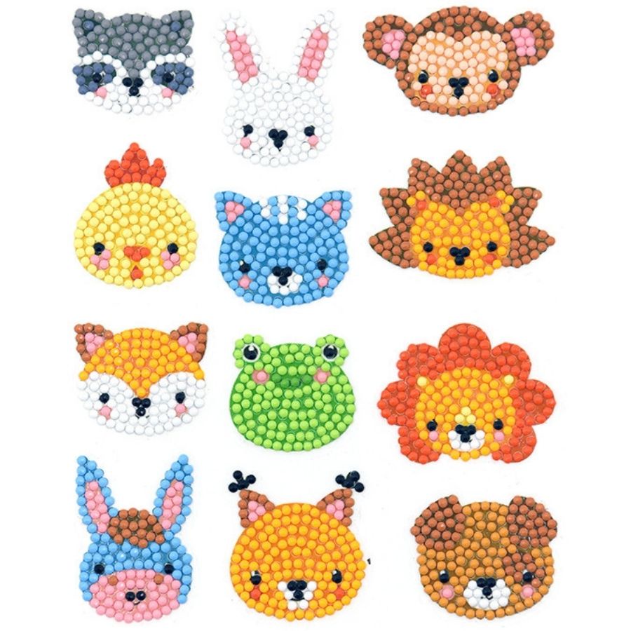 DIY Bộ Đồ Chơi Hình Dán Sticker Tranh Đính Đá Mini Dành Cho Các Bé