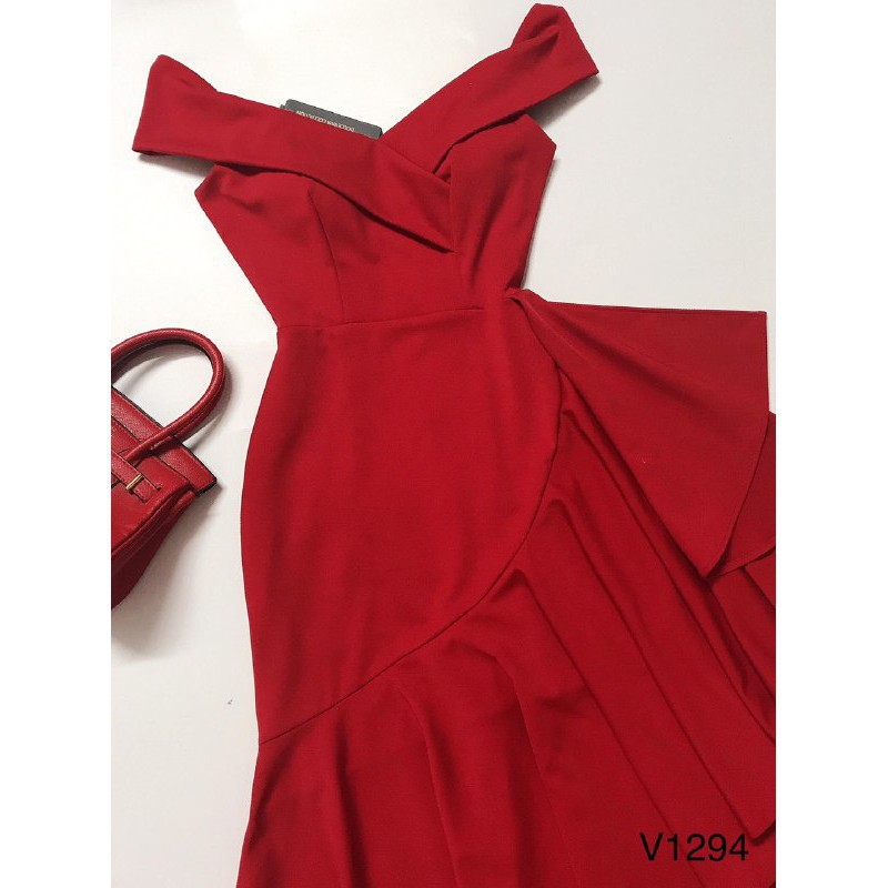 [ xả kho ] MiD Đầm đỏ umi Nhật xẻ quyến rũ V1294 Mie Design kèm ảnh thật