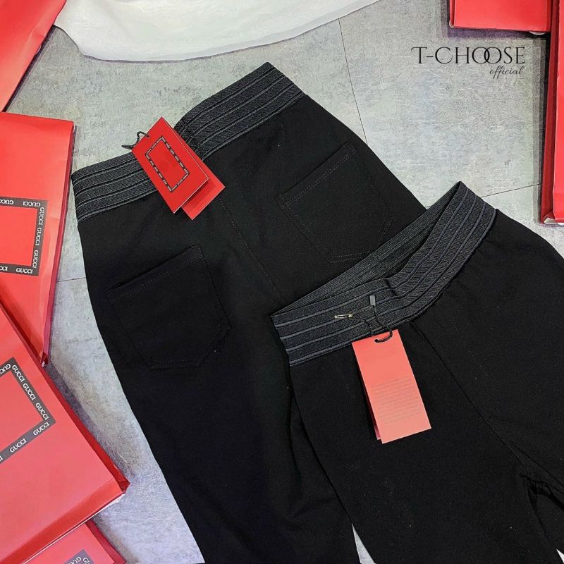 Quần legging can cạp hộp đỏ dễ mặc