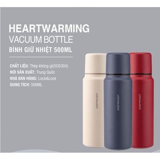 Bình giữ nhiệt Lock&Lock Heartwarming Vacuum Botte 500ml