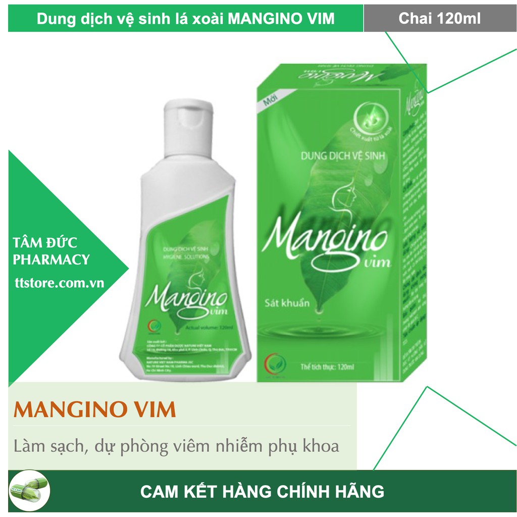 MANGINO VIM [Chai 60ml/120ml] - Dung Dịch Vệ Sinh Phụ Nữ Chiết Xuất Lá Xoài Magino