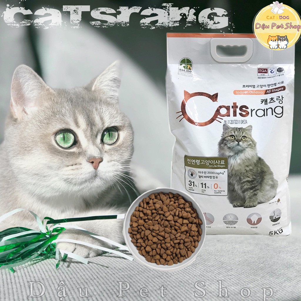 [Mã PET50K giảm Giảm 10% - Tối đa 50K đơn từ 250K] Catsrang Hàn Quốc 5kg thức ăn hạt cho mèo