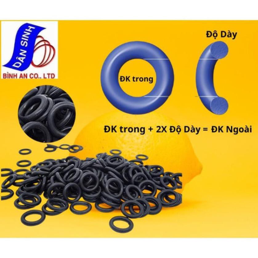 Dày 8.4mm * (60mm đến 400mm Đường kính trong) Gioăng cao su NBR70