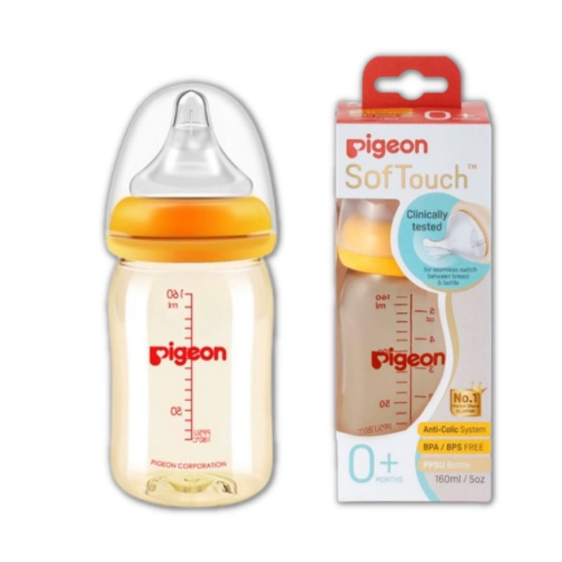 Bình sữa Pigeon Softouch cổ rộng dung tích 160ml và 240ml-PPSU