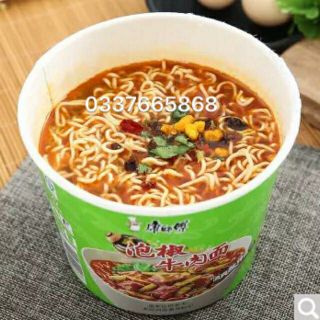 1 Cốc Mỳ Tôm Bò Ngũ Vị Màu Xanh Hãng Sư Phụ Khang