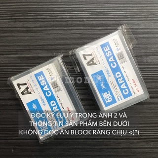 Toploader size A7 đựng card bọc thẻ bài tranh ảnh nhựa cứng