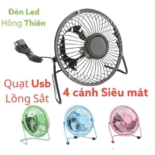Quạt usb mini fan lồng sắt quay 360 độ tiện dụng,màu ngẫu nhiên cực mát
