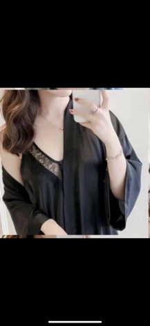 Váy ngủ chất liệu satin lụa ren hàng nhập