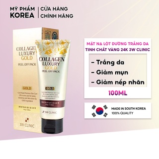 Mặt nạ lột dưỡng trắng da tinh chất vàng 24K 3W CLINIC Hàn Quốc 100ml giúp da trắng sáng mềm mại tự nhiên