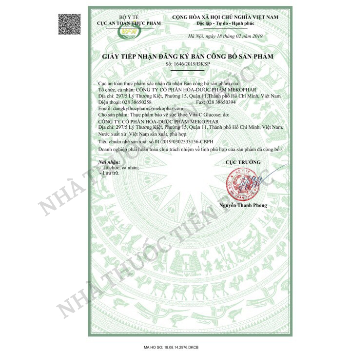 Viên kẹo ngậm vitamin C Mekophar - Vita C Glucose Meko