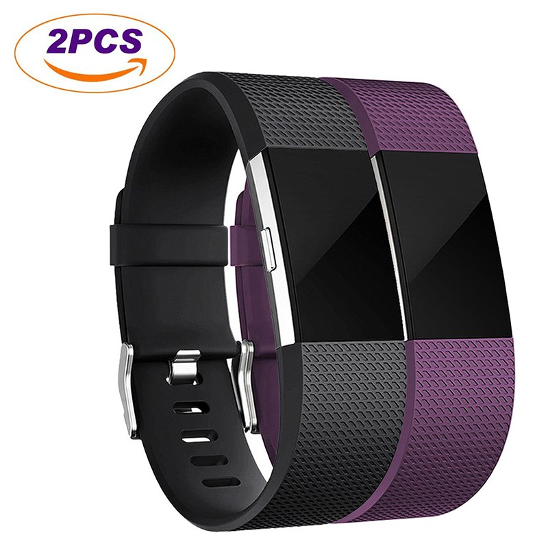 2 Chiếc Phụ Kiện Silicon Dây Đeo Thể Thao Thay Thế Cho Fitbit Charge 2 Fitness Tracker (Không Bao Gồ