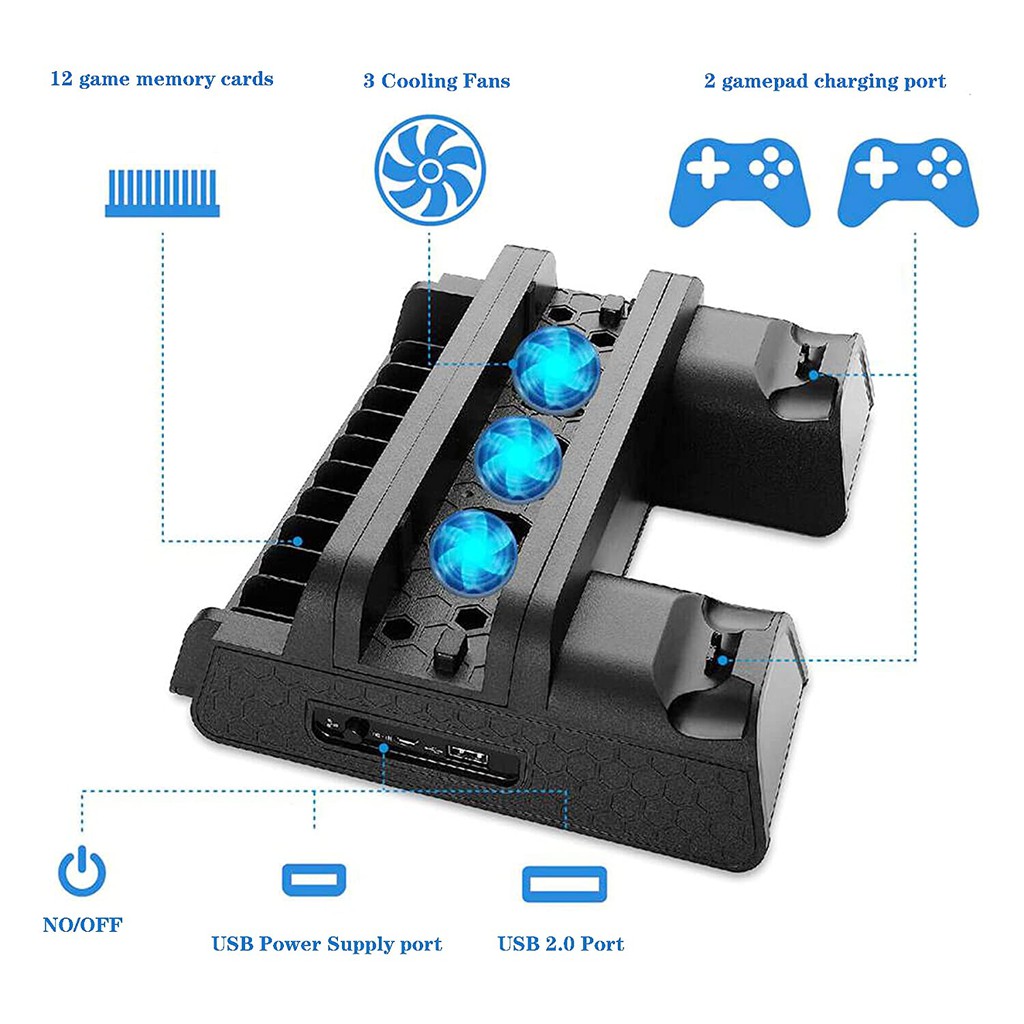Chân đế đứng tản nhiệt đa năng cho PS4 Pro , PS4 slim Và PS4