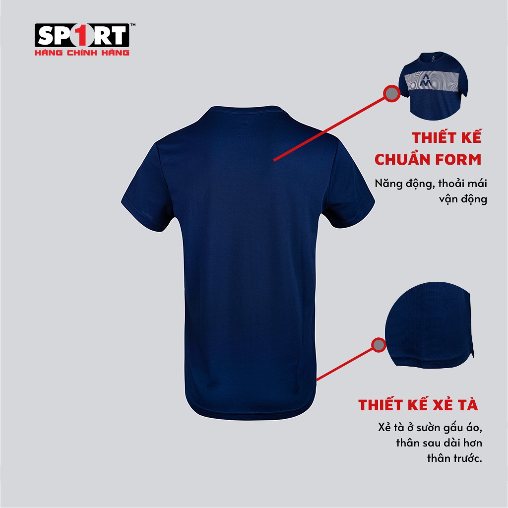 Áo Thun T-shirt Nam Thể Thao Thấm Hút Mồ Hôi, Thoáng Khí, Chống Tia UV, Kháng Khuẩn AM SPORT1 MT001