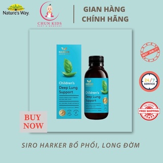 Siro bổ phổi, long đờm, hỗ trợ ho đờm viêm phế quản Harker xanh dương cho bé từ 1 tuổi