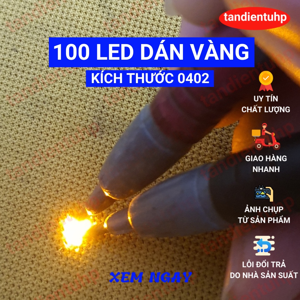 100 CHIẾC ( 25 Con một dây x 4 dây ) LED DÁN 0402 TRẮNG, ĐỎ, XANH LÁ, XANH DƯƠNG, VÀNG, ĐIỆN ÁP 3V, DÒNG 5mA