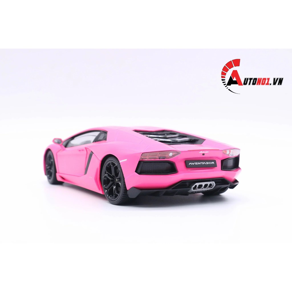 MÔ HÌNH XE LAMBORGHINI AVENTADOR LP700-4 PINK 1:24 WELLY 5888