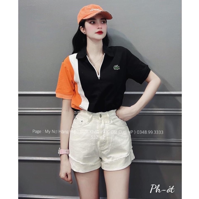 Áo Polo Nữ Phối Màu Siêu Xinh(Hàng Có Sẵn)