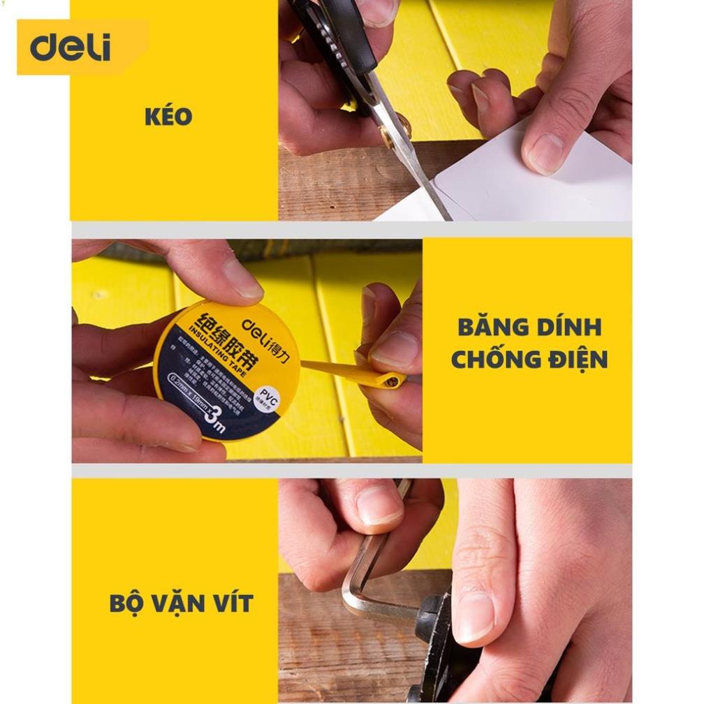 Bộ Dụng Cụ Sửa Chữa Đa Năng 31 Chi Tiết Deli Cao Cấp - Sử Dụng Nhiều Mục Đích, Tiện Dụng Cho Mọi Gia Đình - DL5972 .