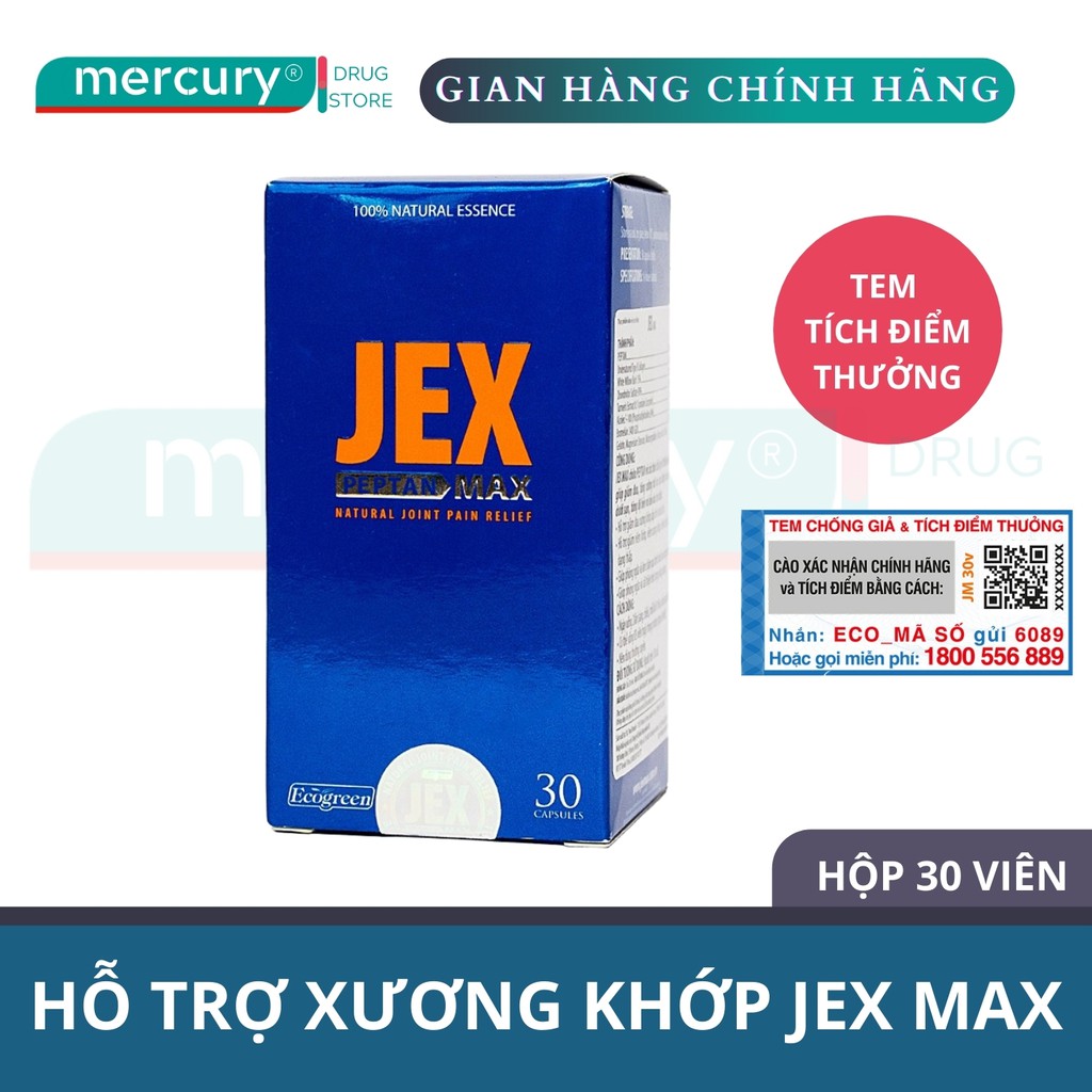 Viên Uống Hỗ Trợ Điều Trị Viêm Khớp Jex Max 30 Viên