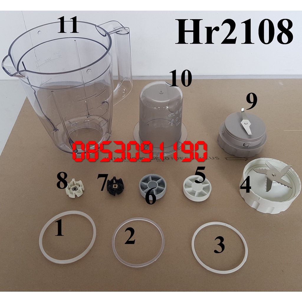 Phụ kiện chính hãng máy xay Philips HR2100 HR2108 HR2102 HR2104 HR2113 HR2114 HR2901, HR2904