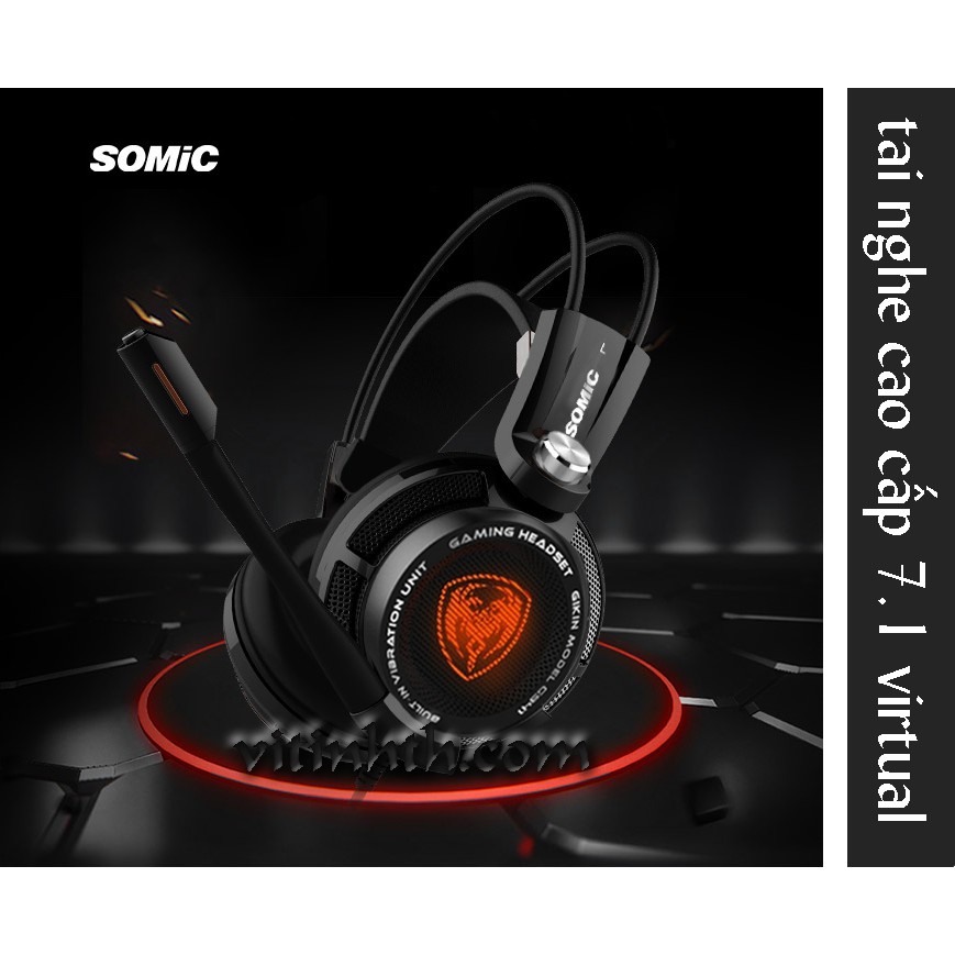 Tai nghe SOMIC G941 - Gaming headset 7.1 digital virtual hiệu ứng Rung, Led / cổng USB - THComputer Q11