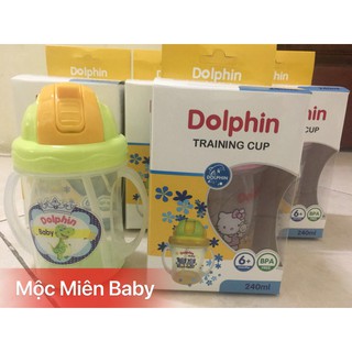 BÌNH UỐNG NƯỚC ỐNG HÚT DOLPHIN 240ML
