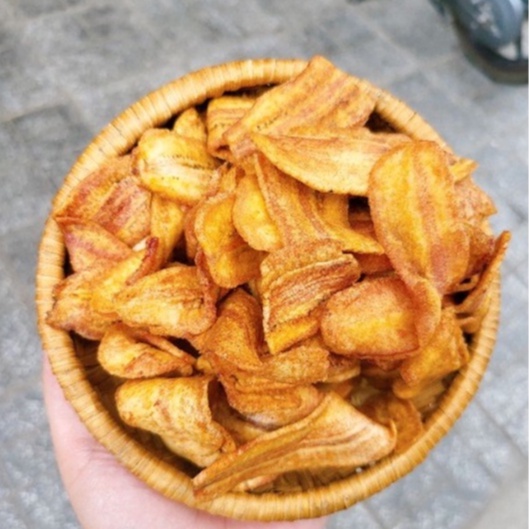 Chuối sấy mộc Gia Lai 1kg không đường giòn ngon tự nhiên