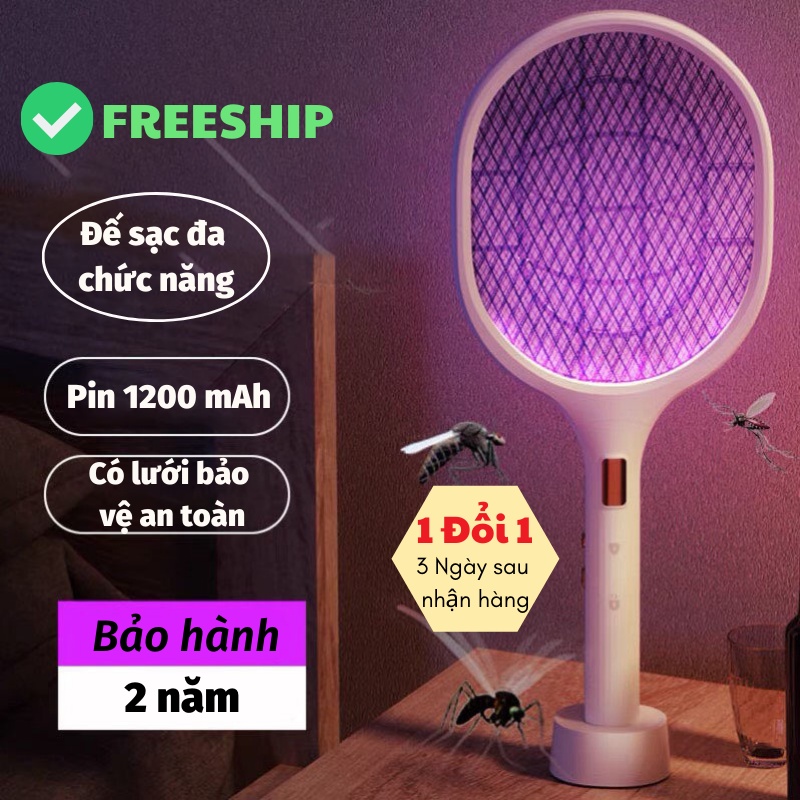 Đèn Bắt Muỗi Vợt Muỗi Lưới Chống Giật Thế Hệ Mới  KHO GIA DỤNG TRẦN PHÚ
