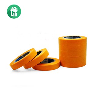 Băng keo giấy chặn màu vẽ, cố định giấy vẽ tranh (màu cam)