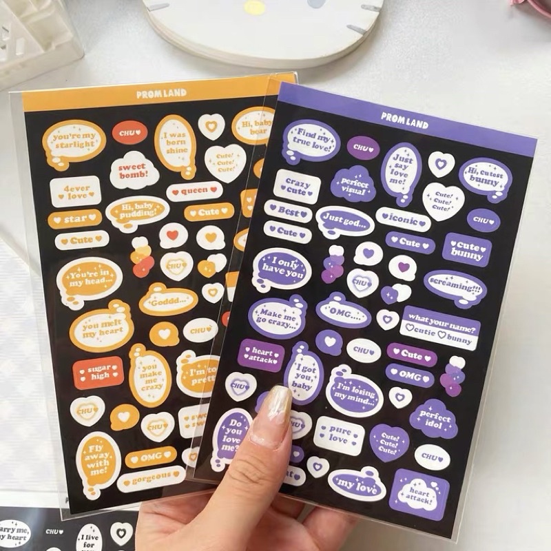 Sticker Chữ Màu Pastel Decor Sổ, Toploader Dễ Thương