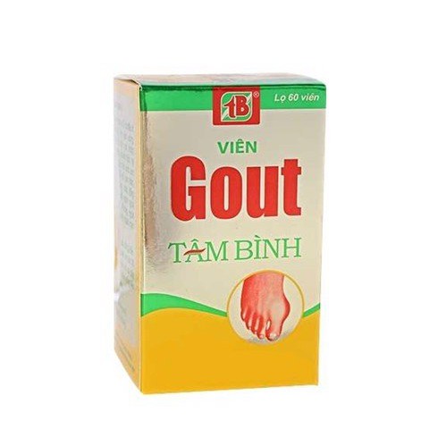 Viên Gout Tâm Bình - Hỗ trợ giảm axit uric, giảm đau do chứng bệnh gout, đau xương khớp (60 viên)