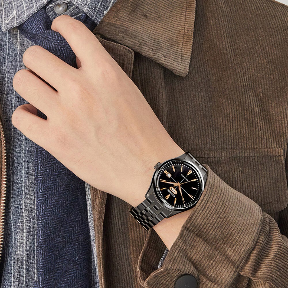 Đồng Hồ Citizen C7 Unisex Dây Thép Không Gỉ NH8395-77E - Mặt Đen
