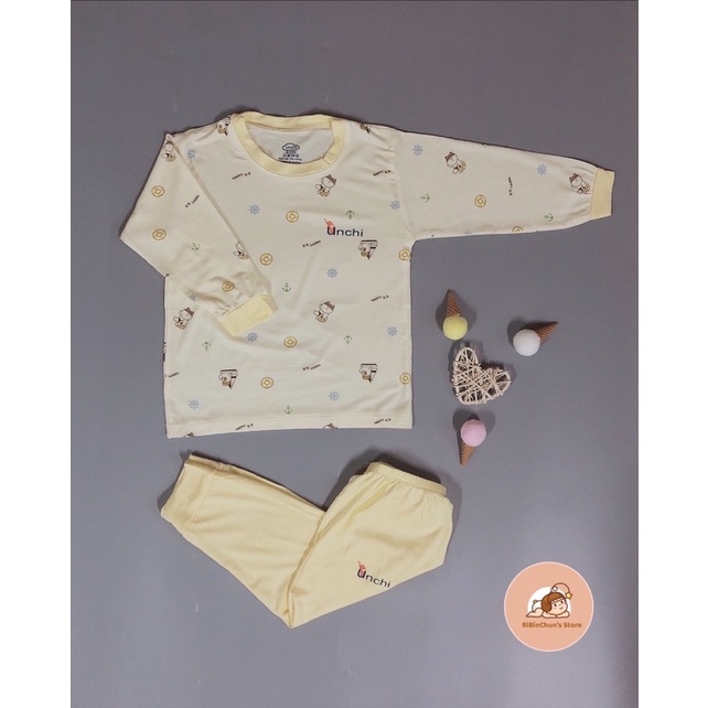 Bộ dài tay thu đông Unchi cho bé