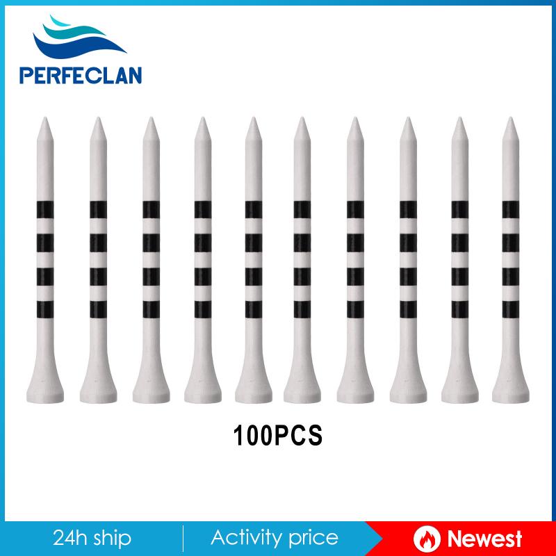 Bộ 100 Phụ Kiện Đánh Golf Bằng Tre Màu Trắng 70mm