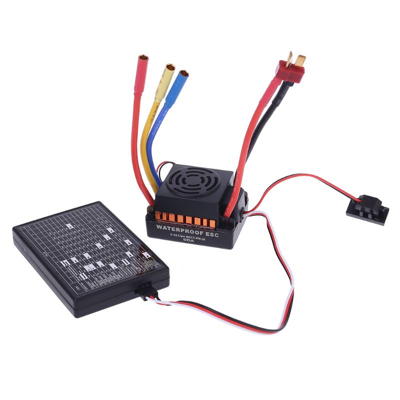 Bộ điều khiển tốc độ động cơ không chổi than ESC 1/10 60a chống thấm nước cho xe Rc