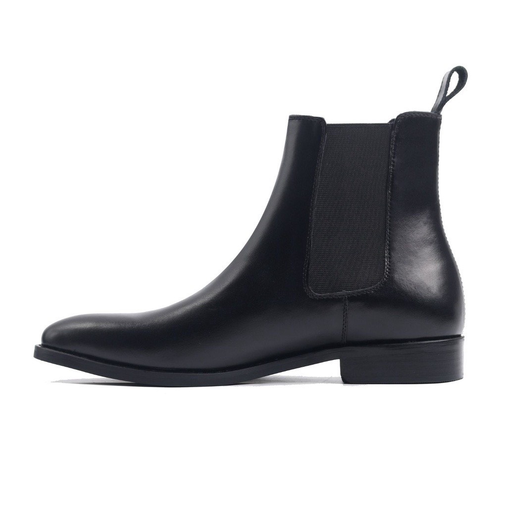 Giày Bốt Nam Da Bò Thật Nguyên Tấm Cao Cấp, Chelsea Boot Thời Trang Lịch Lãm