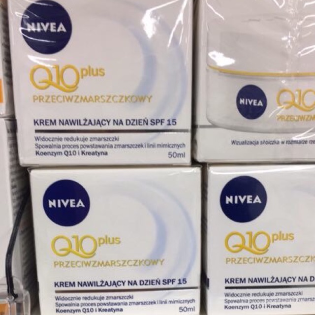 Đa dạng mặt hàng của châu Âu . Bộ dưỡng da ngày đêm nivea Q10