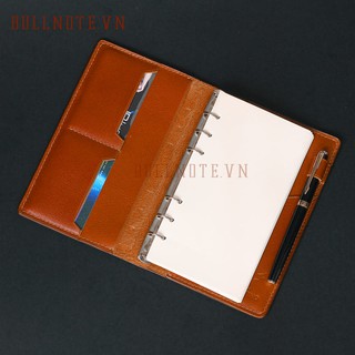 Sổ tay da thật gáy còng size A6