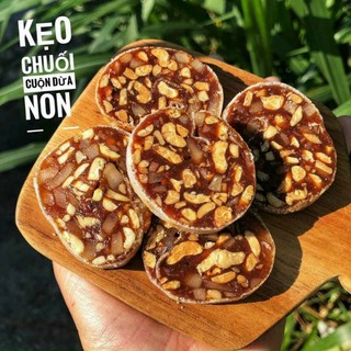 Kẹo Chuối Cuộn Dừa Non 500G