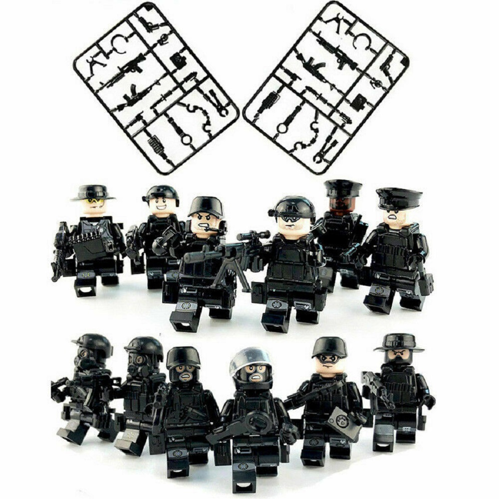 Bộ 12 Mô Hình Đồ Chơi Lắp Ráp Lego Phong Cách Quân Đội