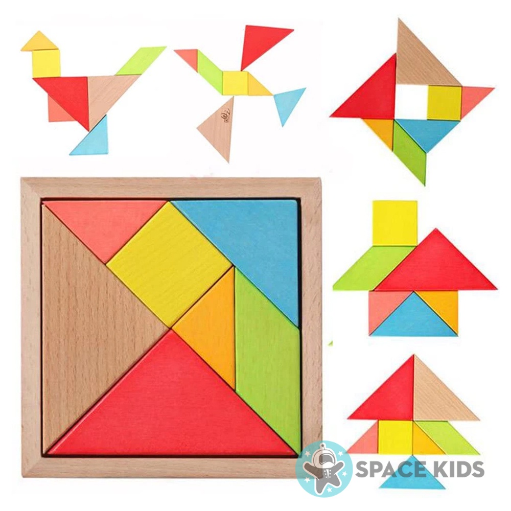 Đồ chơi gỗ thông minh giáo dục phát triển trí tuệ cho bé, đồ chơi montessori cho bé 1 2 3 4 5 tuổi Space Kids