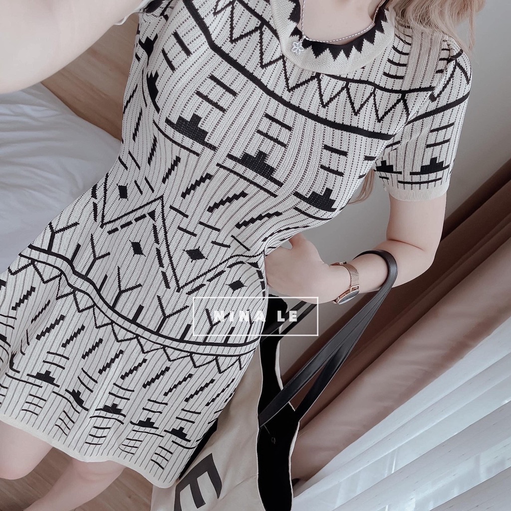 Váy đầm nữ len cao cấp đẹp dáng ngắn quảng châu