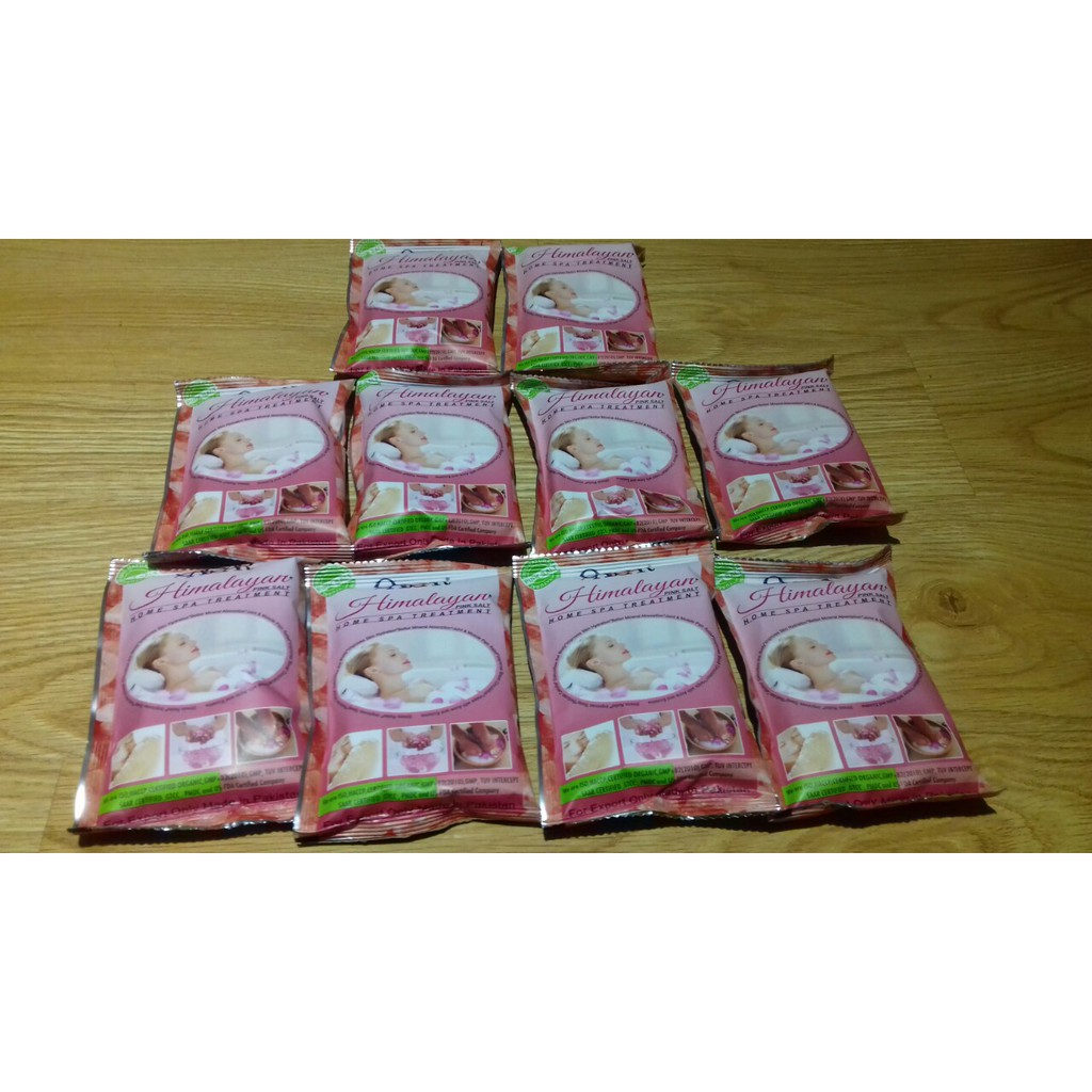 Hộp Muối Tắm Himalaya 1kg. 10 gói nhỏ. Tẩy sạch tế báo chết. Trị Viêm nang lông, viêm lỗ chân lông. | BigBuy360 - bigbuy360.vn