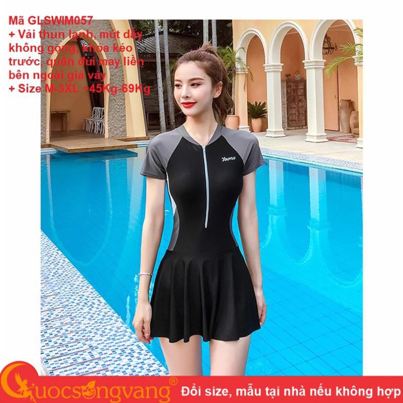 Bộ đồ đi biển kiểu thể thao bộ quần áo bơi nữ GLSWIM057  ྇