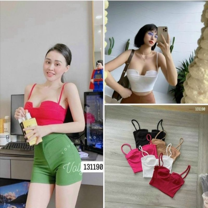Áo 2 dây gân khoét ngực chuẩn đẹp
