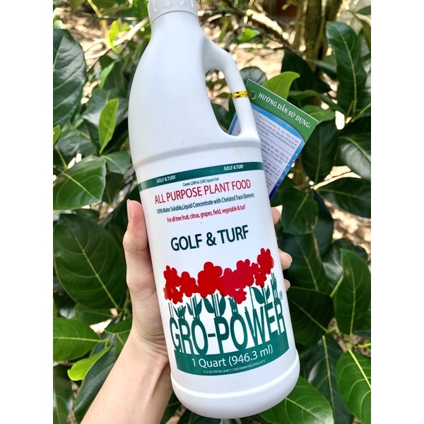 GRO POWER GOLF & TURF phân bón vi lượng nhập khẩu Mỹ (946ml)