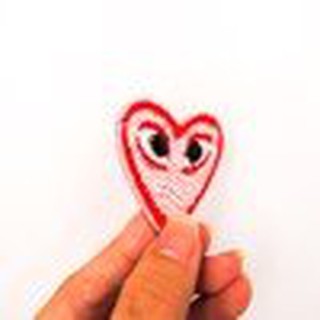Red Heart - Patch ủi sticker vải trái tim đỏ